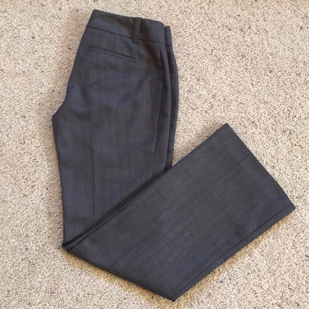 Banana Republic, Gray with Purple Pinstriped Pants
